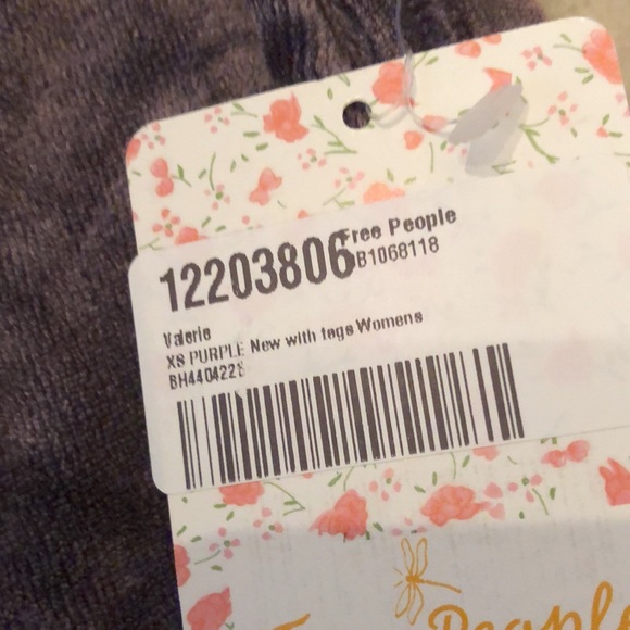 Free People Valerie Open Back Velvet Top XS Slouchy Oversized Purple - Picture 11 of 17